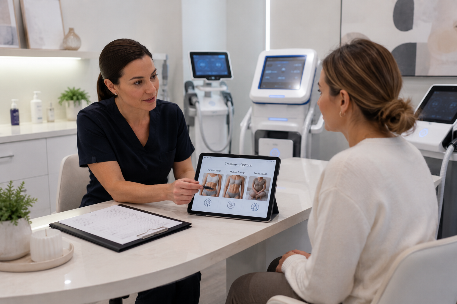 Lipo Freeze treatment planning for combined fat reduction and body toning